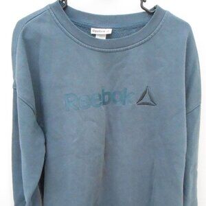 Men's Reebok Navy Blue Pullover Crew Neck Sweatshirt-Size Large-Well Loved